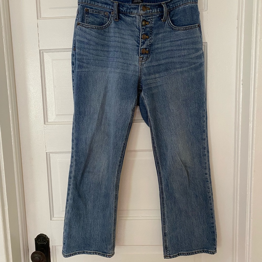 J Crew Flare Crop Jeans